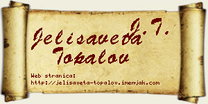 Jelisaveta Topalov vizit kartica